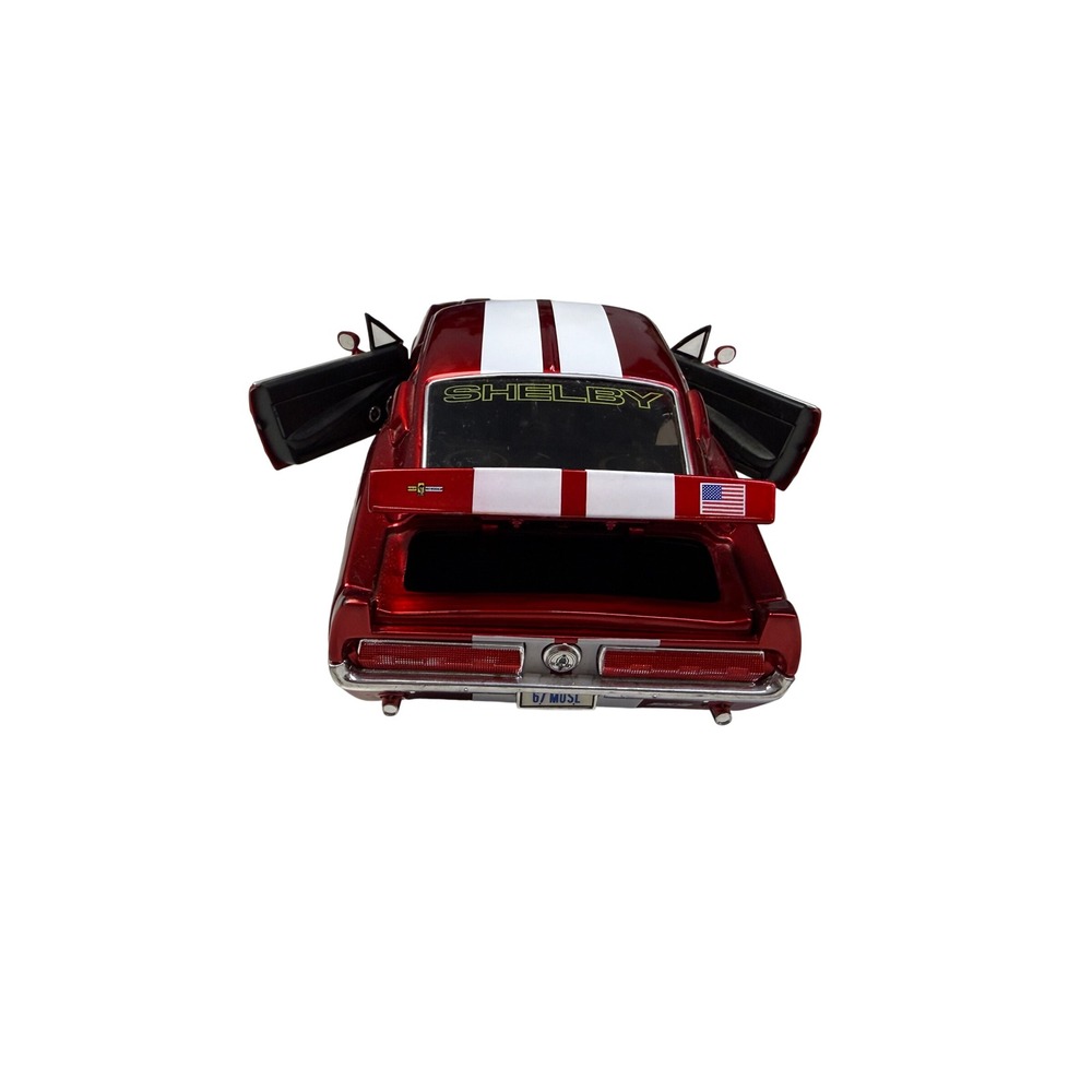 Jada Toys Bigtime Muscle 1967 Ford Mustang Shelby GT500KR 1:24 Diecast Red White - Picture 7 of 14